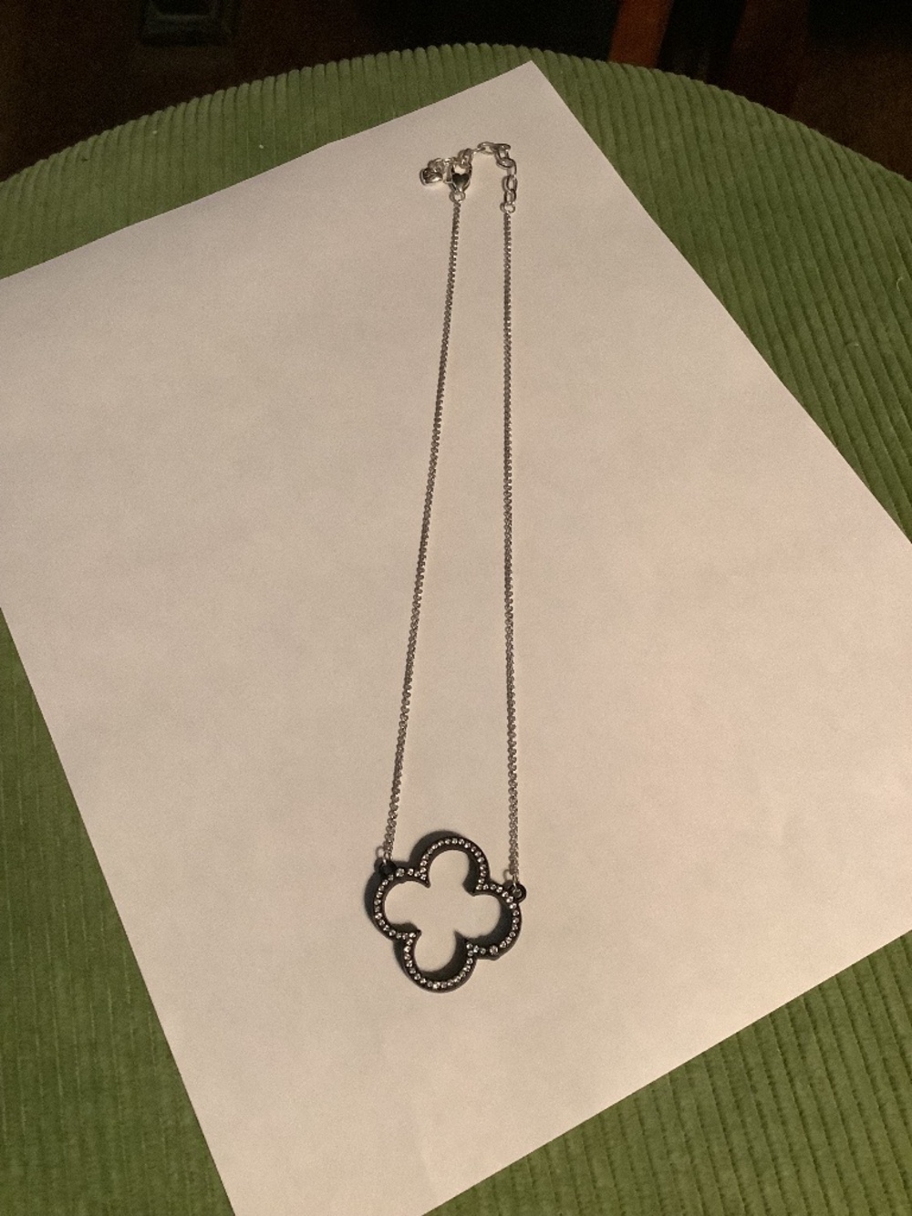 Brighton cloverleaf pendant with crystals.